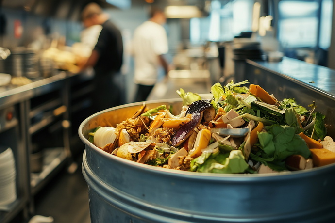 Lebensmittelabfälle in der Küche