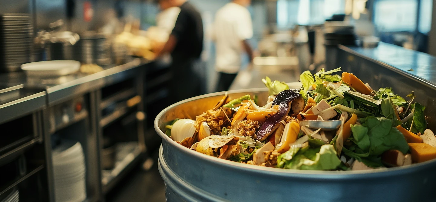 Lebensmittelabfälle in der Küche