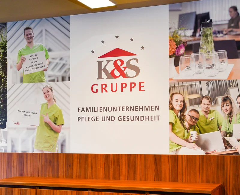 K&S Gruppe Image Fotowand im Konferenzraum